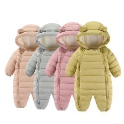 Fashion Personality Fleece-lined Baby Jumpsuit