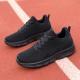All Black Sneaker Womens Lightweight Mesh Breathable Casual Soft Bottom Running Shoes