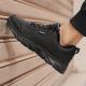 Artificial Leather Cotton Fur Mens Leather Casual Sneaker Warm Shoes