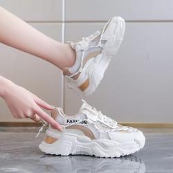 Womens Fashionable Breathable Mesh All-Match Platform Sports Shoes