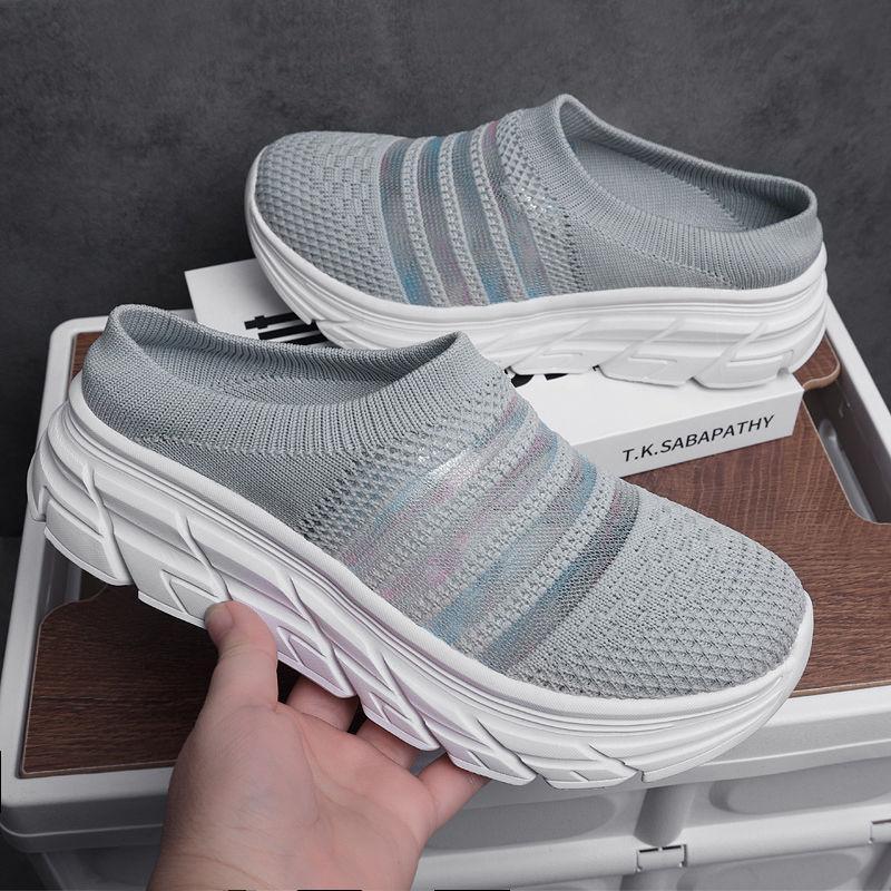 Womens Fashionable All-match Casual Platform Flying Woven Shoes