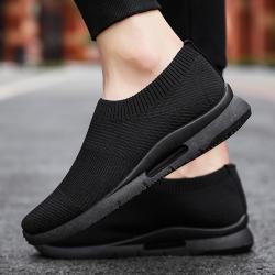 Flying Knit Sneakers Mens Mesh White Shoes Black Casual Sneakers