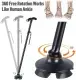 LED Walking Stick Cane Safety All Terrain Pivoting Base Folding Cane Travel