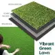 6.5ft X 15ft Artificial Turf 0.8 Mat With Drainage Holes. Fake Grass With Rubber Backing, Economical And Ideal For Indoor & Outdoor Pet Areas, Garden, Lawn, Patio & Balcony Decor