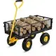 Heavy Duty Garden Cart, 1100 Lbs Large Capacity Steel Garden Cart, Utility Wagon Cart With Removable Sides And Rotating Handle, Outdoor Utility Wagon Suitable For Garden, Farm, Yard