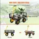 Heavy Duty Garden Cart, 1100 Lbs Large Capacity Steel Garden Cart, Utility Wagon Cart With Removable Sides And Rotating Handle, Outdoor Utility Wagon Suitable For Garden, Farm, Yard