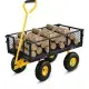 Heavy Duty Garden Cart, 1100 Lbs Large Capacity Steel Garden Cart, Utility Wagon Cart With Removable Sides And Rotating Handle, Outdoor Utility Wagon Suitable For Garden, Farm, Yard