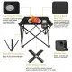 1Pc-2Pcs Options - Foldable Camping Table Portable Picnic Table Lightweight Travel Desk With 2 Cup Holders Carrying Bag