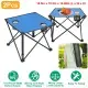 1Pc-2Pcs Options - Foldable Camping Table Portable Picnic Table Lightweight Travel Desk With 2 Cup Holders Carrying Bag