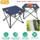 1Pc-2Pcs Options - Foldable Camping Table Portable Picnic Table Lightweight Travel Desk With 2 Cup Holders Carrying Bag