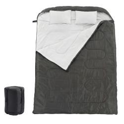 Adult Double Warm Sleeping Bag With Pillow, Lightweight, Portable And Compact Double Sleeping Bag