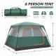 6-person Waterproof And Windproof Family Camping Tent, With Spacious Interior, Easy-to-install Double-layer Tent, Featuring Mesh Windows And Skylights