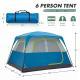 6-person Waterproof And Windproof Family Camping Tent, With Spacious Interior, Easy-to-install Double-layer Tent, Featuring Mesh Windows And Skylights