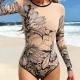 Womens One-Piece Swimsuit Sun-Protective Quick-Drying Bikini