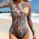Womens One-Piece Swimsuit Sun-Protective Quick-Drying Bikini