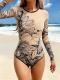 Womens One-Piece Swimsuit Sun-Protective Quick-Drying Bikini