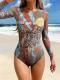 Womens One-Piece Swimsuit Sun-Protective Quick-Drying Bikini