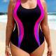 Plus-size Figure-flattering Racing Swimsuit