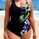 Plus-size Figure-flattering Racing Swimsuit