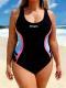 Plus-size Figure-flattering Racing Swimsuit