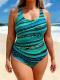 Plus-size Figure-flattering Racing Swimsuit