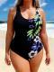 Plus-size Figure-flattering Racing Swimsuit