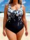 Plus-size Figure-flattering Racing Swimsuit