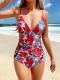 Solid-color Figure-hugging Modest Sports Bikini Swimsuit