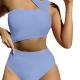 Sexy One-shoulder Tube-top One-piece Bikini