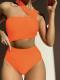 Sexy One-shoulder Tube-top One-piece Bikini