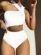 Sexy One-shoulder Tube-top One-piece Bikini