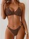 Three-piece Special Fabric Sexy Two-piece Bikini Swimsuit