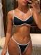 Tube-top Backless Lace-up Sexy Bikini Two-piece Swimsuit