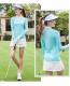 Golf Womens Long-sleeved T-shirt Stand-up Collar Sunscreen Korean Version Of Slim Sports