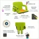 Alpcour Heated Reclining Stadium Seat For Bleachers With Back Support