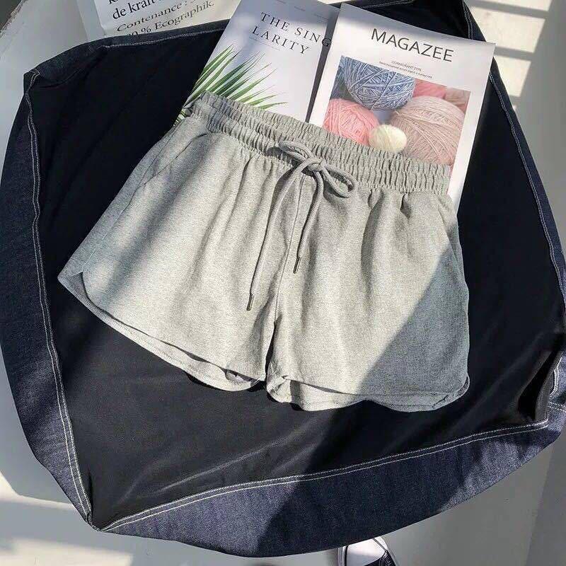 Womens High Waist Elastic Waist Sports Shorts