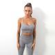 Womens Seamless Knitted Sling Sports Bra Yoga Suit