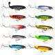 20pcs 1set 13g 35g Topwater Fishing Lures Set Of 20 Popper Bait With 3D Eyes ABS Plastic Hard Baits For Bass Pike