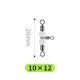 Three-fork Luminous Swivel Luminous Beads 8-ring T-type Balance Fork Ring Accessories