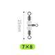 Three-fork Luminous Swivel Luminous Beads 8-ring T-type Balance Fork Ring Accessories