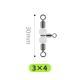 Three-fork Luminous Swivel Luminous Beads 8-ring T-type Balance Fork Ring Accessories