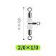 Three-fork Luminous Swivel Luminous Beads 8-ring T-type Balance Fork Ring Accessories