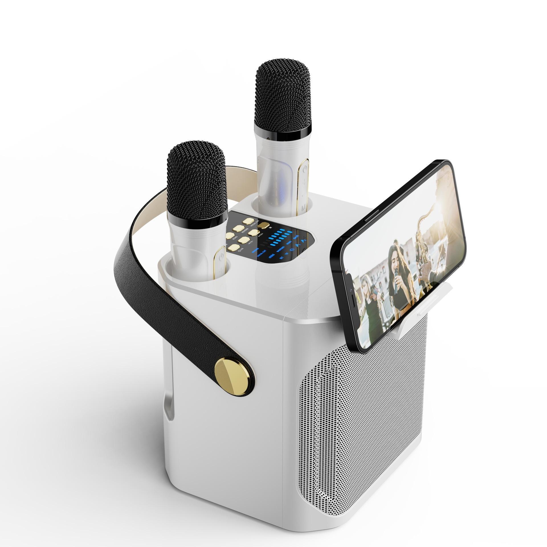 Bluetooth Speaker Outdoor Karaoke Large Volume Home Dual Microphone With Microphone Karaoke All-in-one Machine