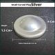 Plastic pipe plug-small cambered cover-silver-1 pack - Option1