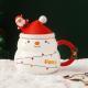 Christmas Ceramic Water Cup-Snowman White-1 pack - Option1