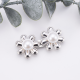 Flat bottom seven-petal flower waist buckle-Pearl bronze-alloy-1 pair - Option1