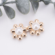 Flat bottom seven-petal flower waist buckle-Pearl bronze-alloy-1 pair - Option1