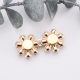 Flat bottom seven-petal flower waist buckle-Pearl bronze-alloy-1 pair - Option1