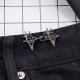 Rhinestone cross star waist buckle-gun color-alloy-1 pair - Option1