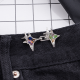 Rhinestone cross star waist buckle-gun color-alloy-1 pair - Option1